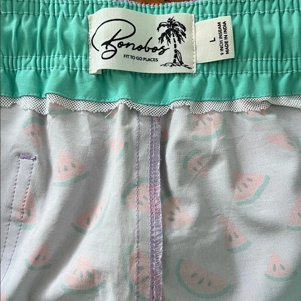 Bonobos 9inch inseam watermelon print size L swim shorts - Picture 10 of 13